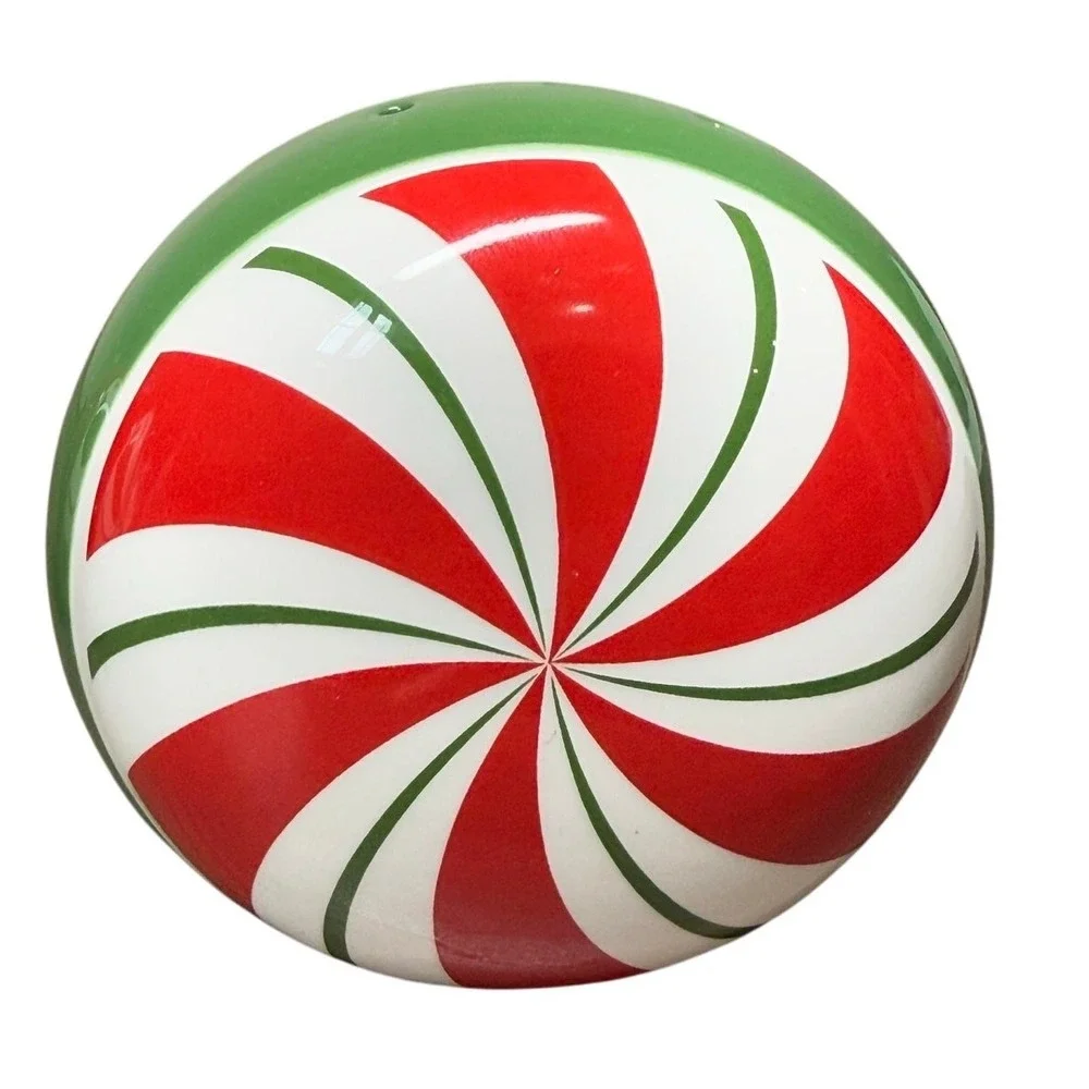 Pier 1 Imports Candy Cane Salt Pepper Shakers Christmas Peppermint‎ Stoneware